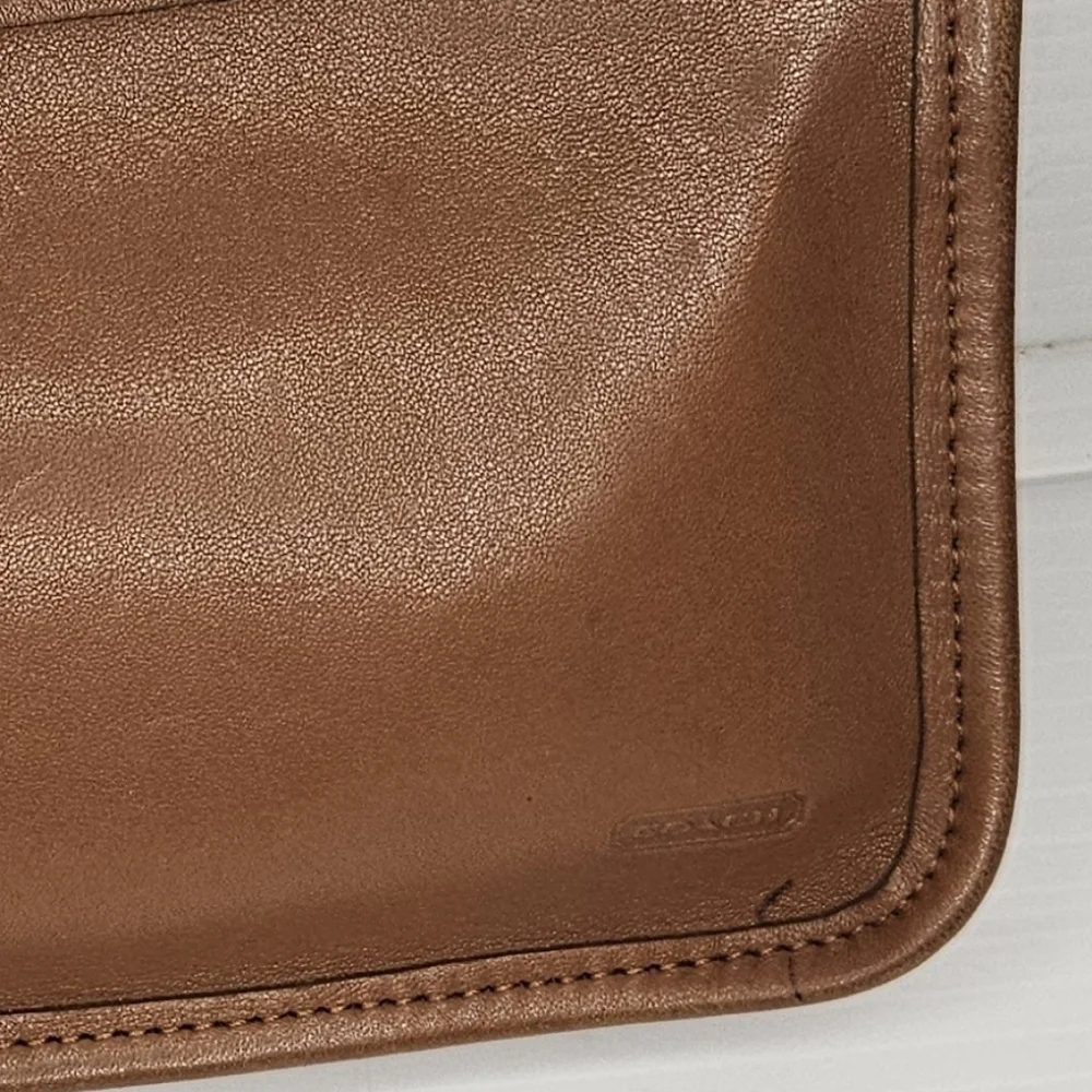 Coach Vintage 7165 British Tan Leather Chunky Case Pouch , Clutch Bag – USA Made